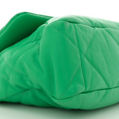 Chanel Lambskin Quilted Large Chanel 19 Flap Green 9 of 12