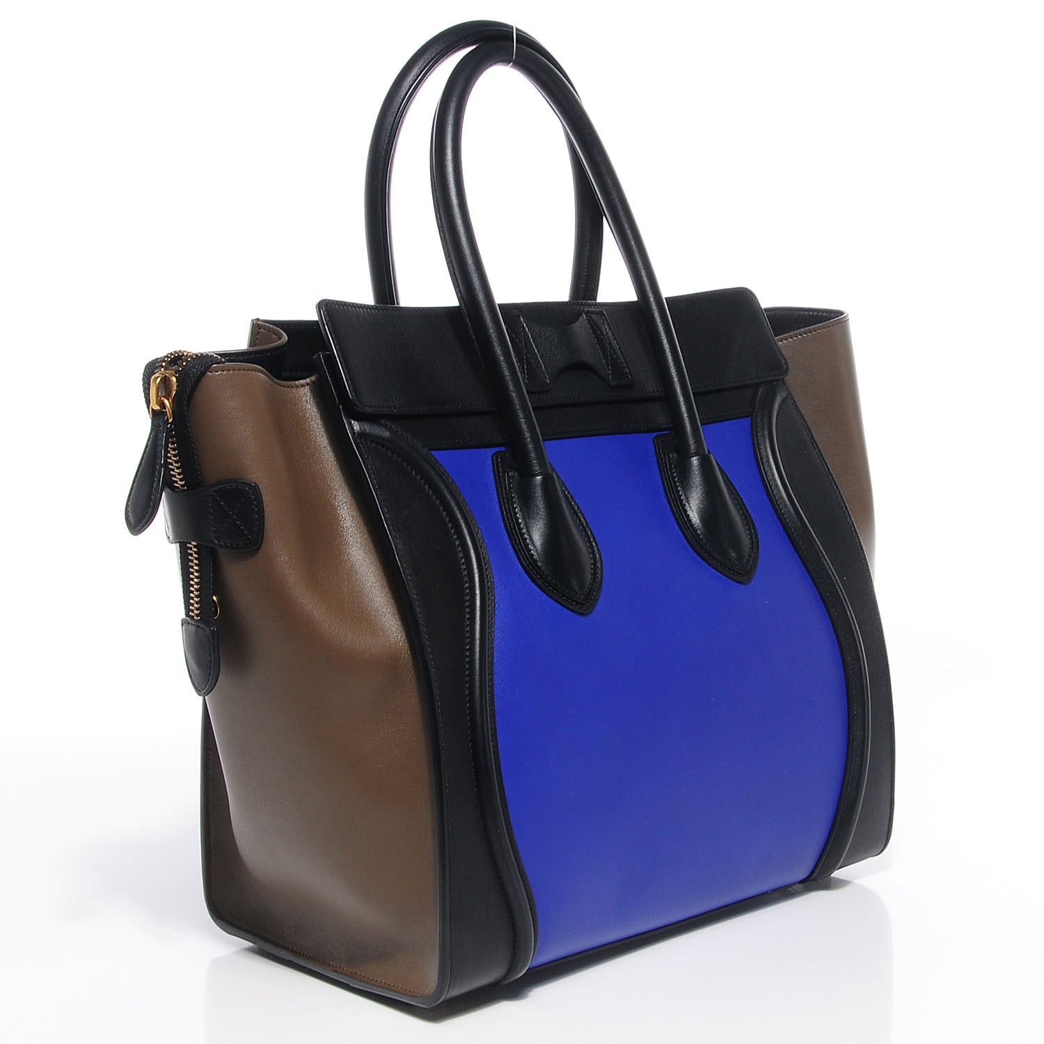 Celine Smooth Calfskin Mini Tri-Color Luggage Indigo 3 of 9