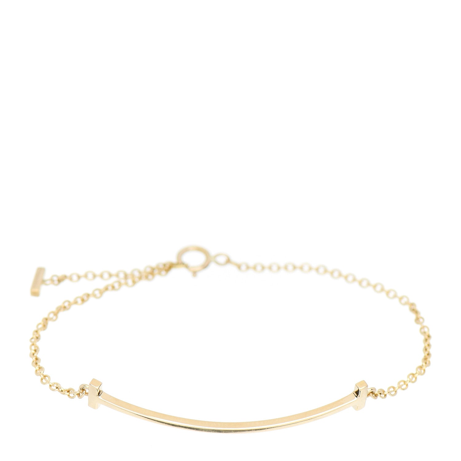 Tiffany 18K Yellow Gold T Smile Bracelet 1 of 4