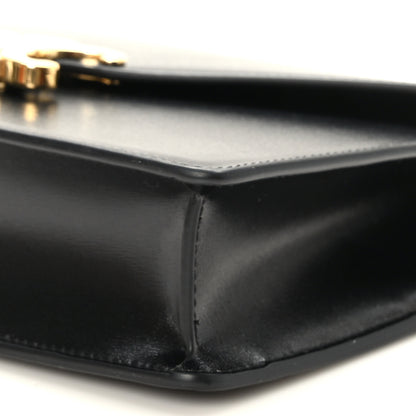 Celine Shiny Calfskin Triomphe Margo Wallet on Chain Black 9 of 9