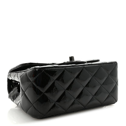 Chanel Patent Calfskin Quilted Mini Square Flap So Black 4 of 11