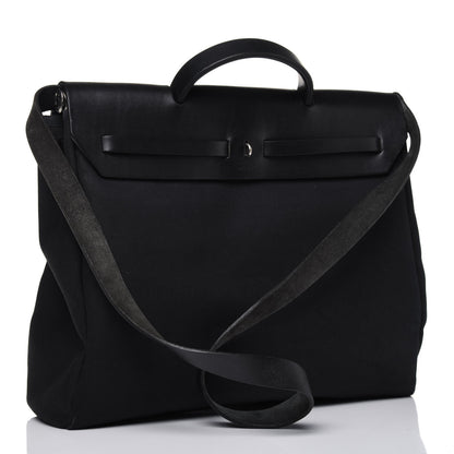 Hermes Toile Vache Calfskin Herbag 40 GM Black 3 of 30