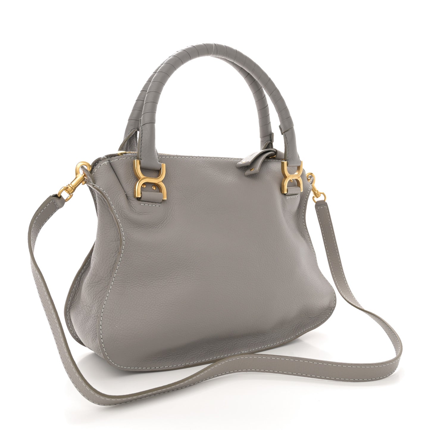 Calfskin Medium Marcie Satchel Cashmere Grey