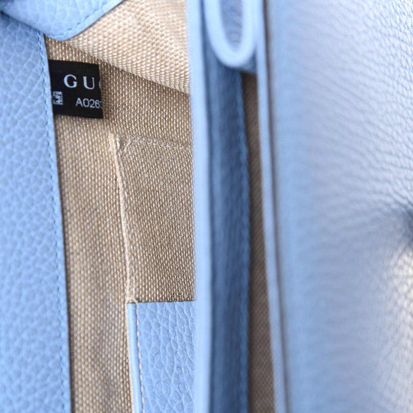 Dollar Calfskin Small Interlocking G Shoulder Bag Mineral Blue