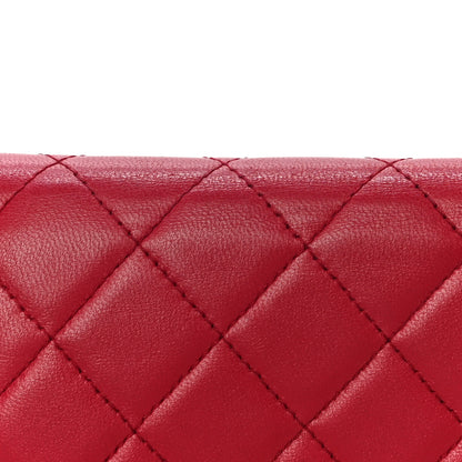 Chanel Lambskin Quilted Boy Wallet On Chain WOC Red 23 of 27