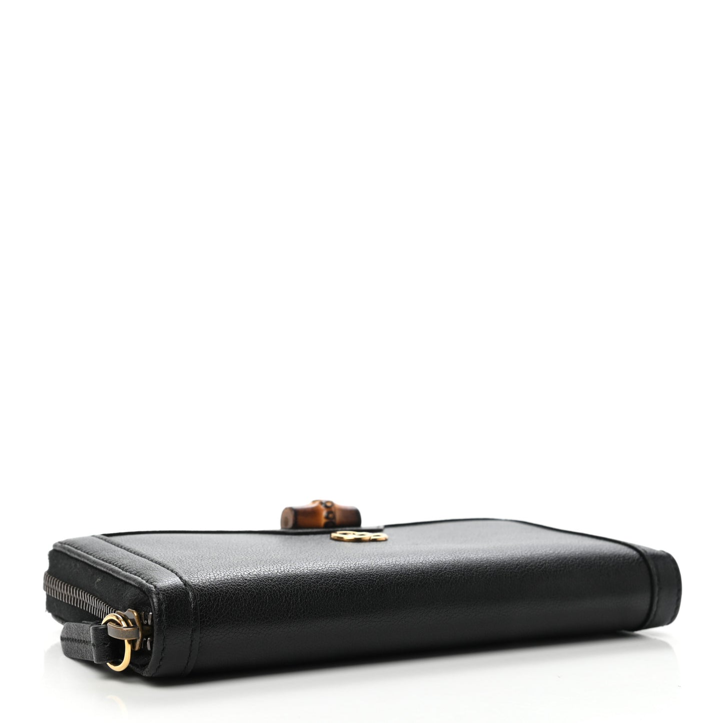 Wonka Grain Calfskin Diana Continental Wallet Black