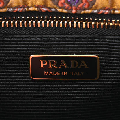 Prada Broccato Lame Floral Chain Tote Multicolor 6 of 9