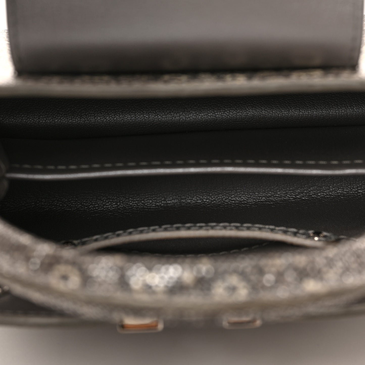 Lizard Mini Capucines Argento