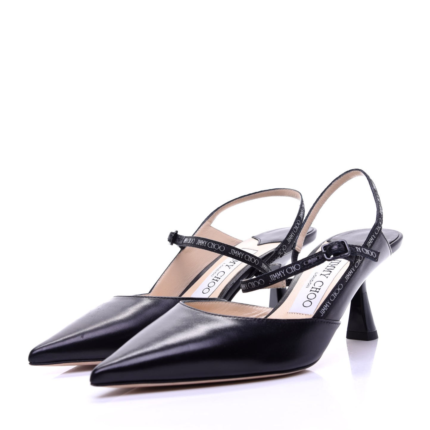 Nappa Ray Slingback Pumps 35.5 Black
