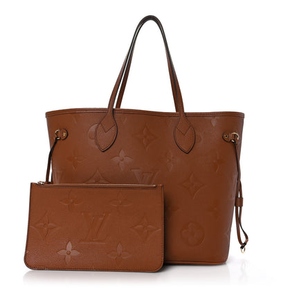 Louis Vuitton Empreinte Monogram Giant Neverfull MM Cognac 3 of 9