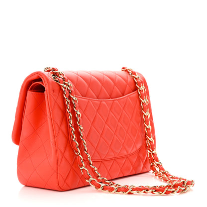 Chanel Lambskin Quilted Jumbo Double Flap Red 3 of 13