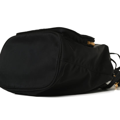 Prada Saffiano Tessuto Nylon Mini Bucket Crossbody Bag Black 9 of 12