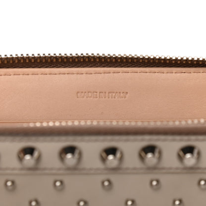 Prada Spazzolato Studded Zip Around Wallet Quarzo 7 of 8