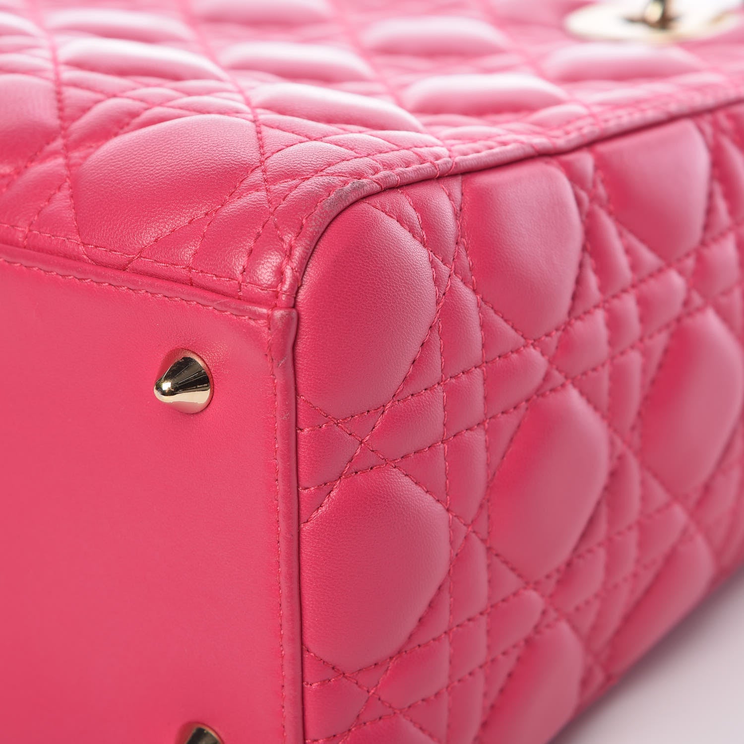 Christian Dior Lambskin Cannage Medium Lady Dior Pink 10 of 13