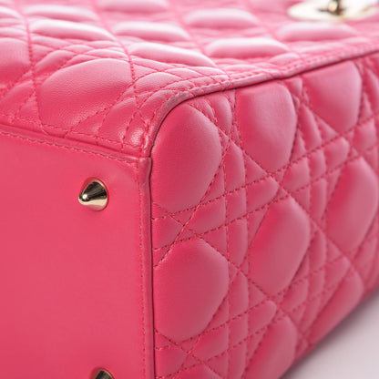 Christian Dior Lambskin Cannage Medium Lady Dior Pink 10 of 13