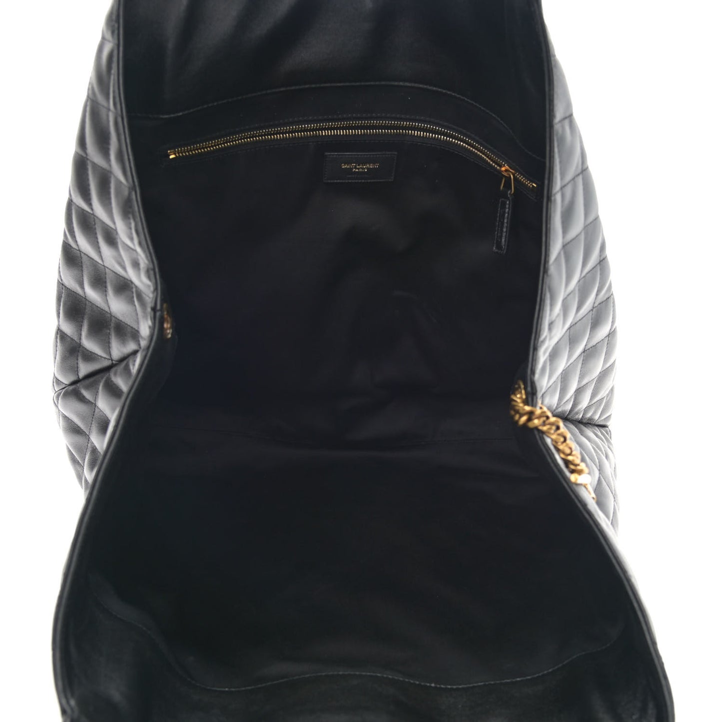 Lambskin Quilted Maxi Icare Shopping Tote Black