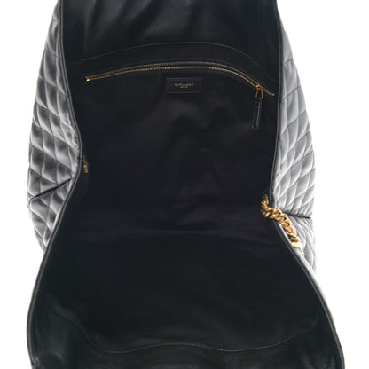 Saint Laurent Lambskin Quilted Maxi Icare Shopping Tote Black 6 of 12