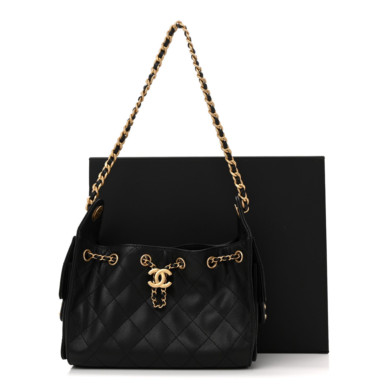 Chanel Caviar Quilted Mini Chanel 25 Handbag Black 11 of 11