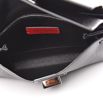 Valentino Garavani Smooth Calfskin Small VRing Crossbody Bag Black 6 of 10