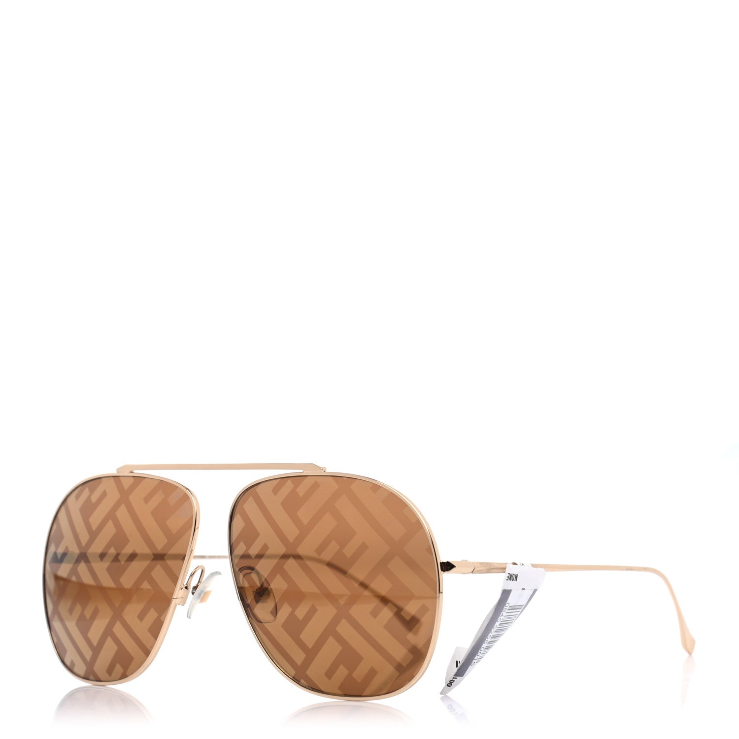 Fendi Metal Fendi Forever Aviator Sunglasses FF0407/G/S Gold 1 of 6