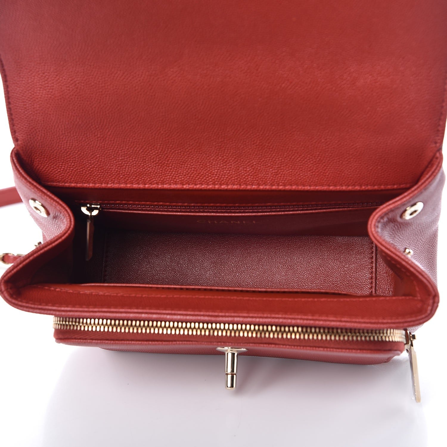 Chanel Caviar Quilted Medium Business Affinity Flap Dark Red 5 of 9