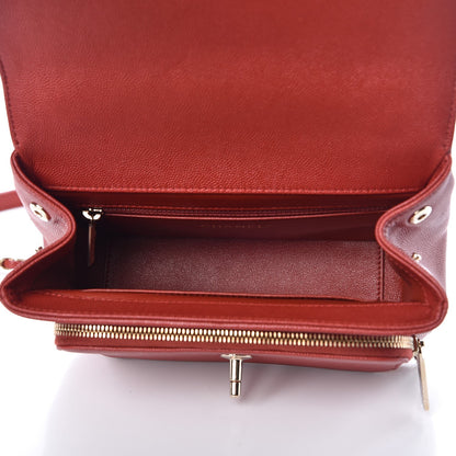 Chanel Caviar Quilted Medium Business Affinity Flap Dark Red 5 of 9
