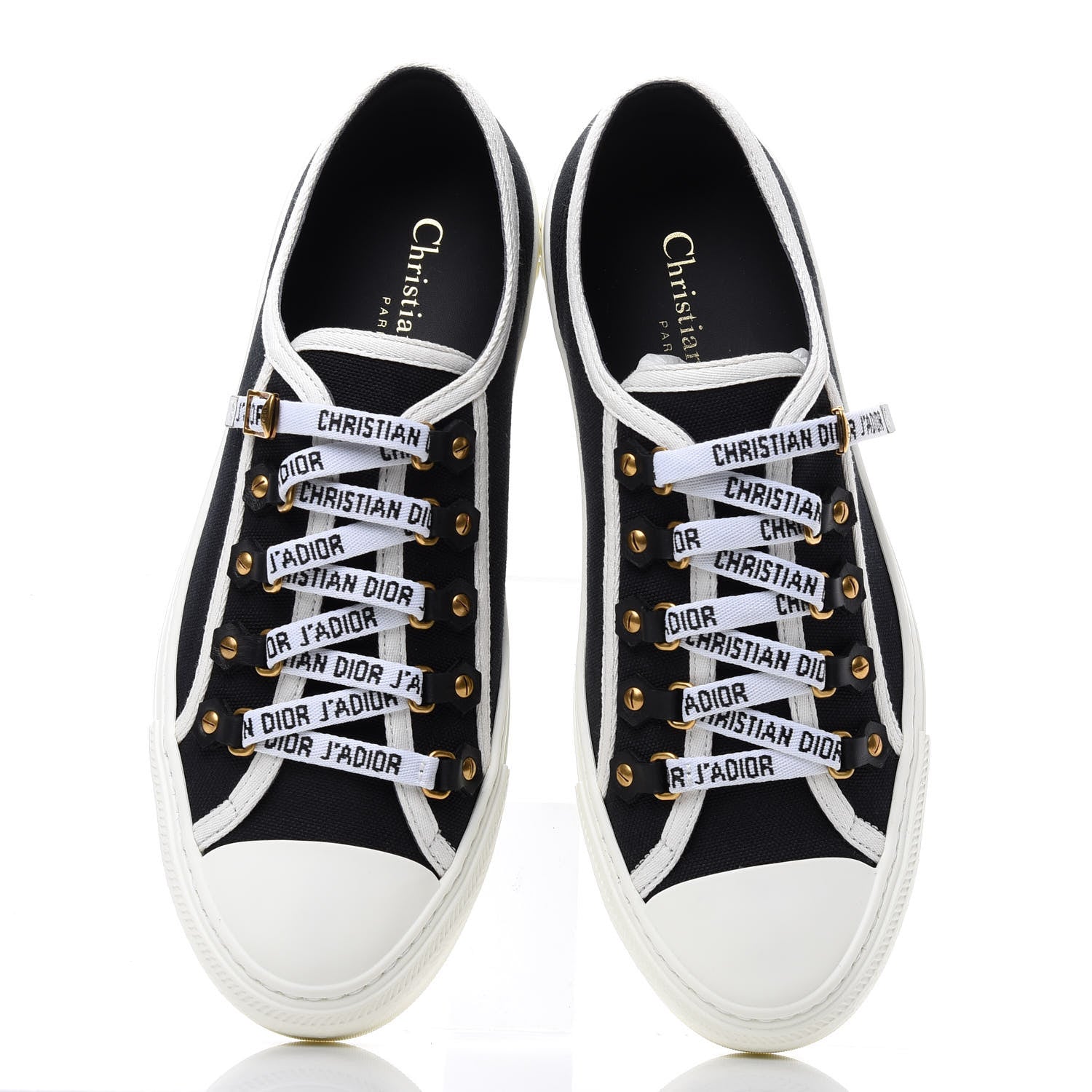 Christian Dior Canvas Walk'N'Dior Low Top Sneakers 38 Navy 5 of 10