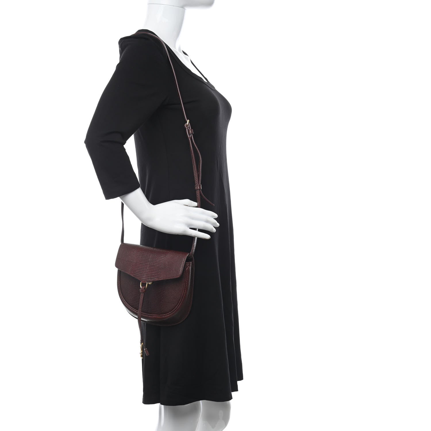 Saint Laurent Lizard Small Datcha Satchel Bag Brown 2 of 12