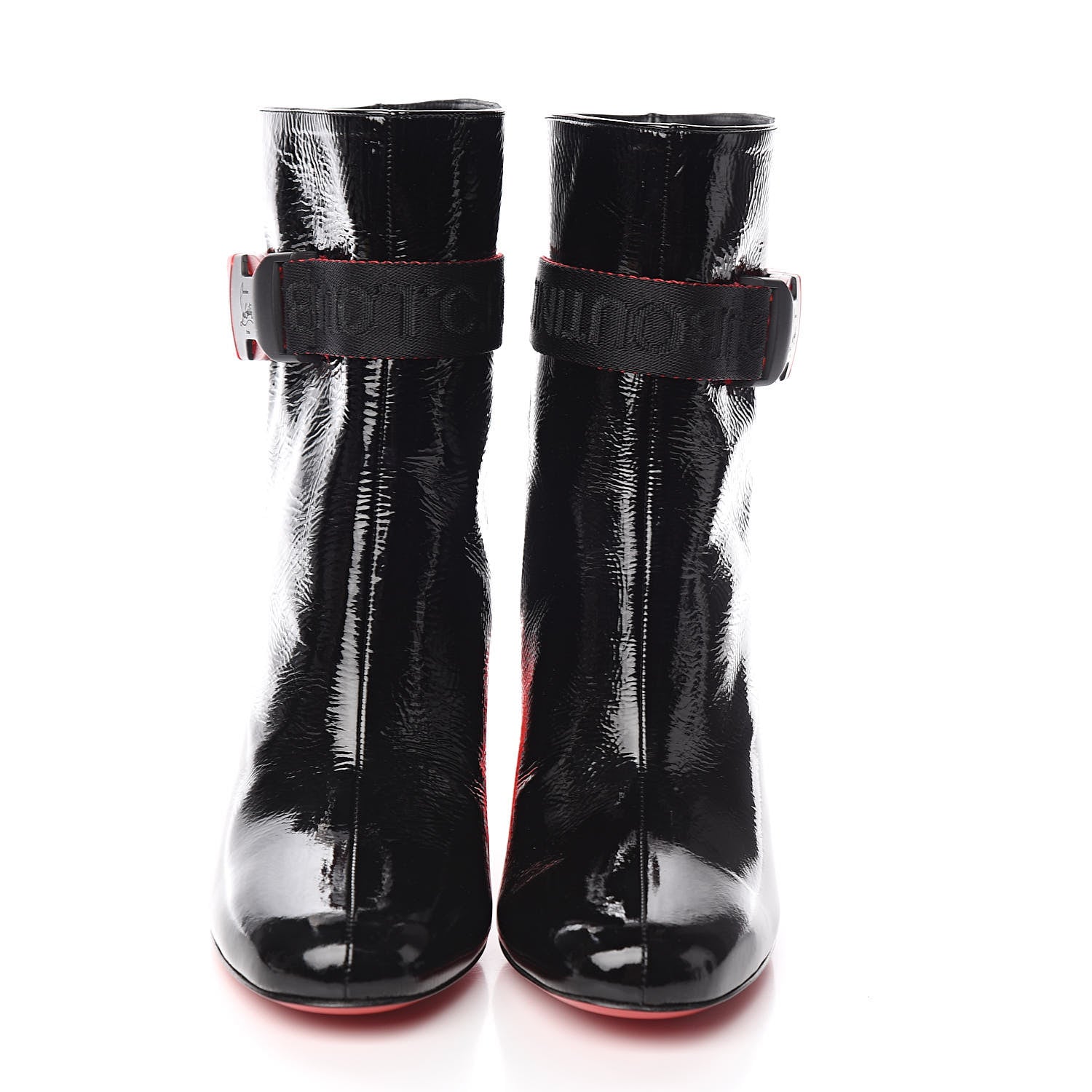 Christian Louboutin Patent Vouge Plexi Telesiege 85 Ankle Boots 36 Black 2 of 8