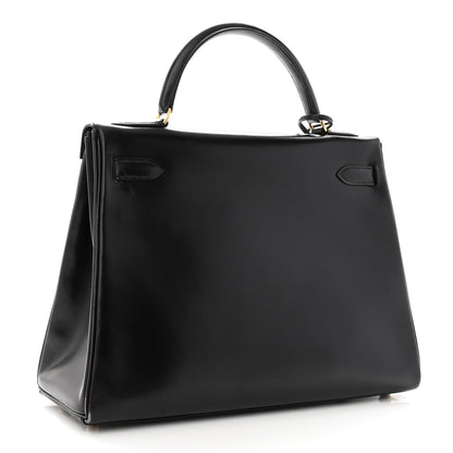 Hermes Box Kelly Retourne 32 Black 3 of 17