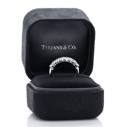 Tiffany Platinum Diamond .91ctw 3.5mm Embrace Band Ring 52 6 5 of 5