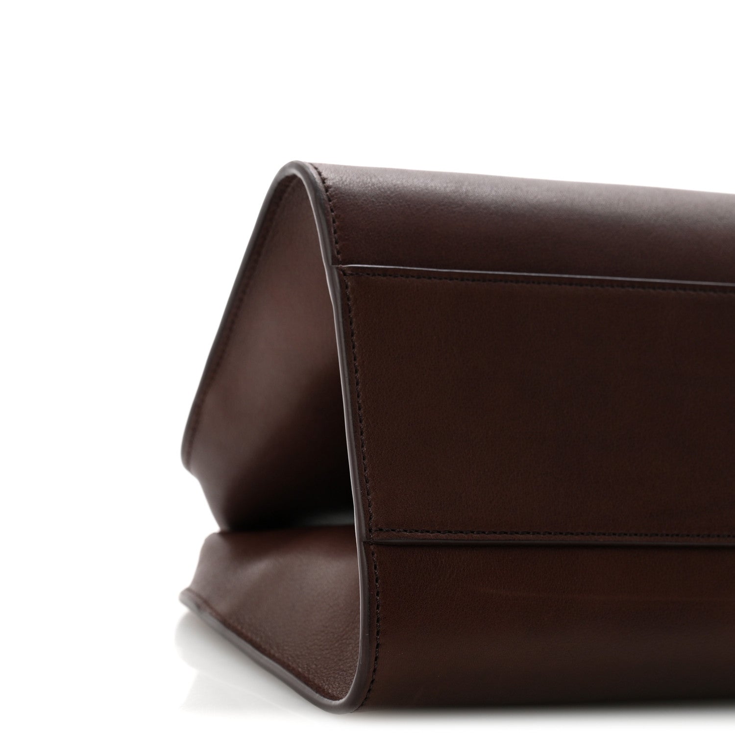 The Row Polished Saddle Calfskin Peggy Clutch Burgundy 8 of 9