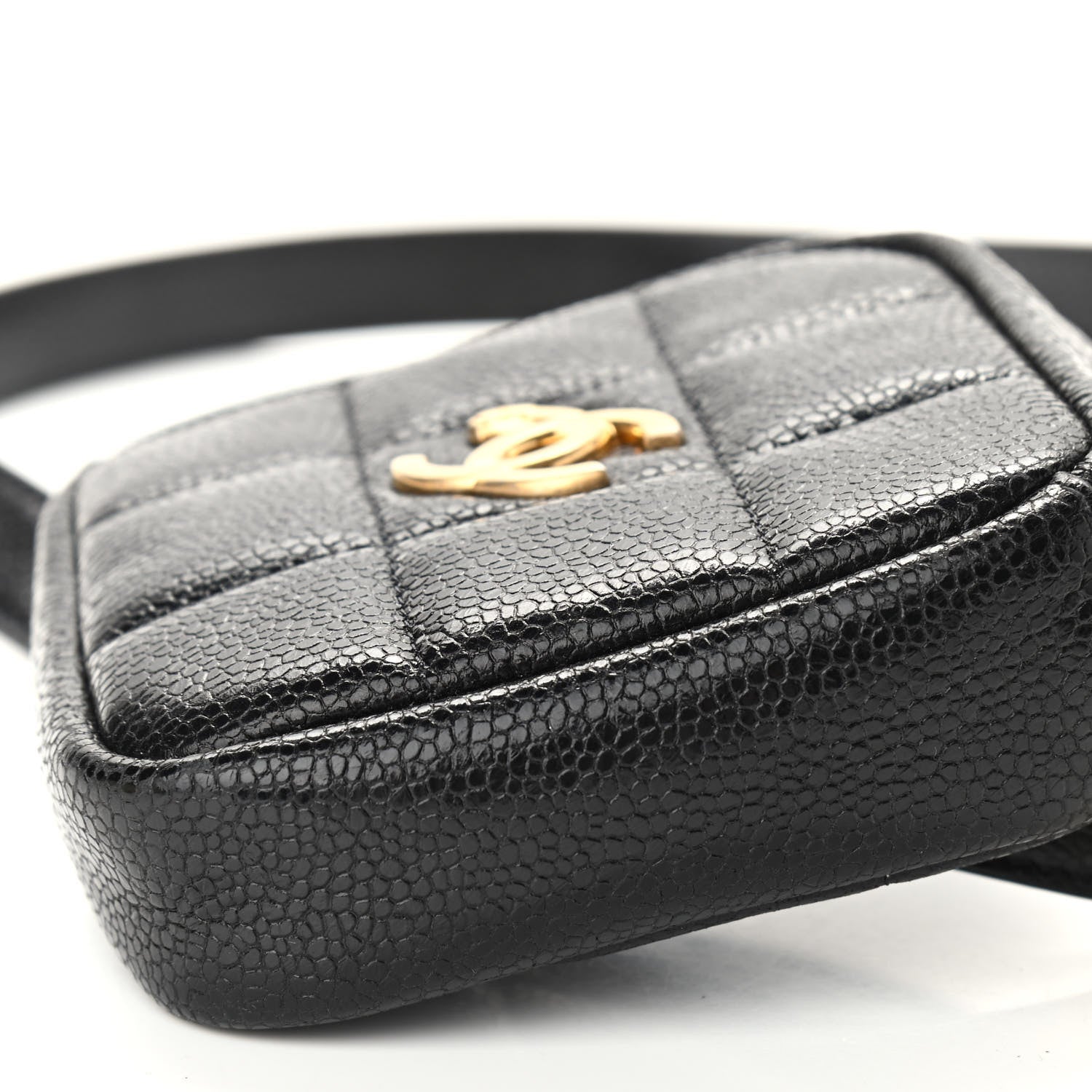 Chanel Caviar Quilted Coin Purse Belt Bag Black 9 of 9