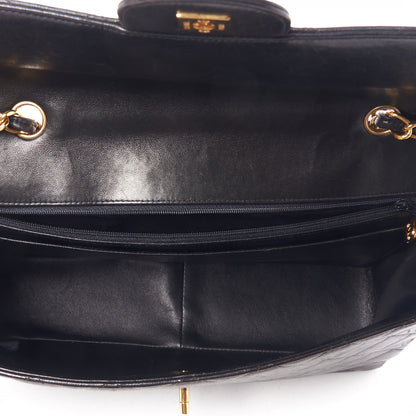 Chanel Lambskin Quilted Jumbo Single Flap Black 7 of 10