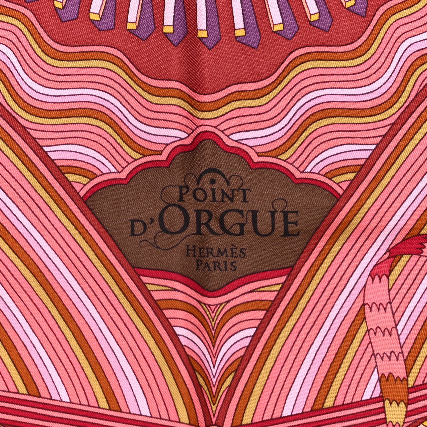 Hermes Silk Point D'Orgue Scarf 90 2 of 6