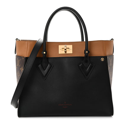 Louis Vuitton Calfskin Monogram On My Side MM Black 1 of 10
