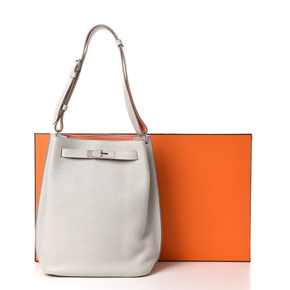 Hermes Taurillon Clemence So Kelly 22 Gris Perle Crevette 9 of 9