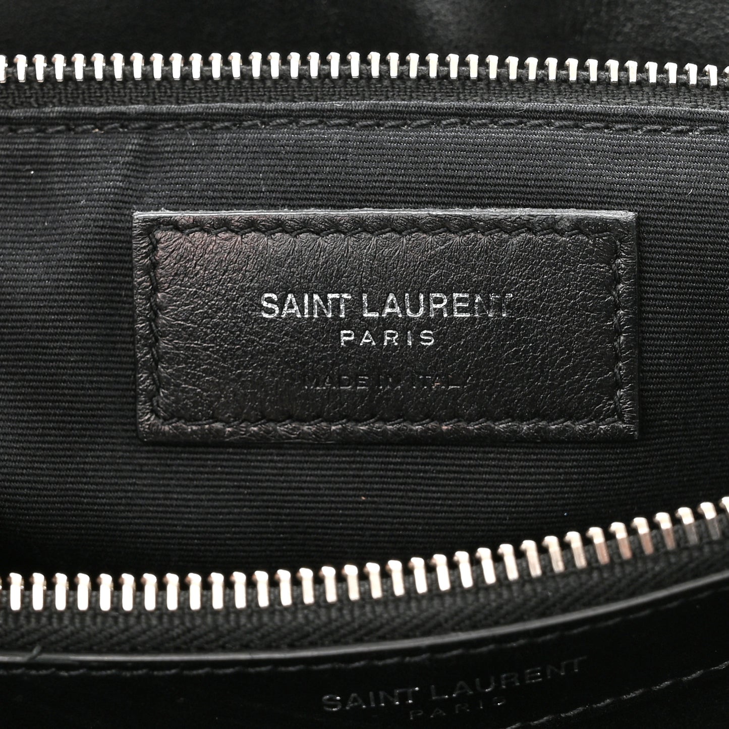Calfskin Y Quilted Monogram Medium Loulou Chain Satchel Black