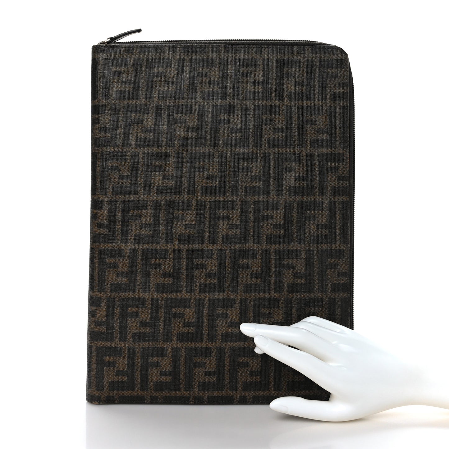 Zucca Spalmati Zip Around Document Holder Tobacco