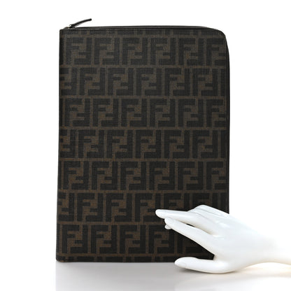 Fendi Zucca Spalmati Zip Around Document Holder Tobacco 2 of 7