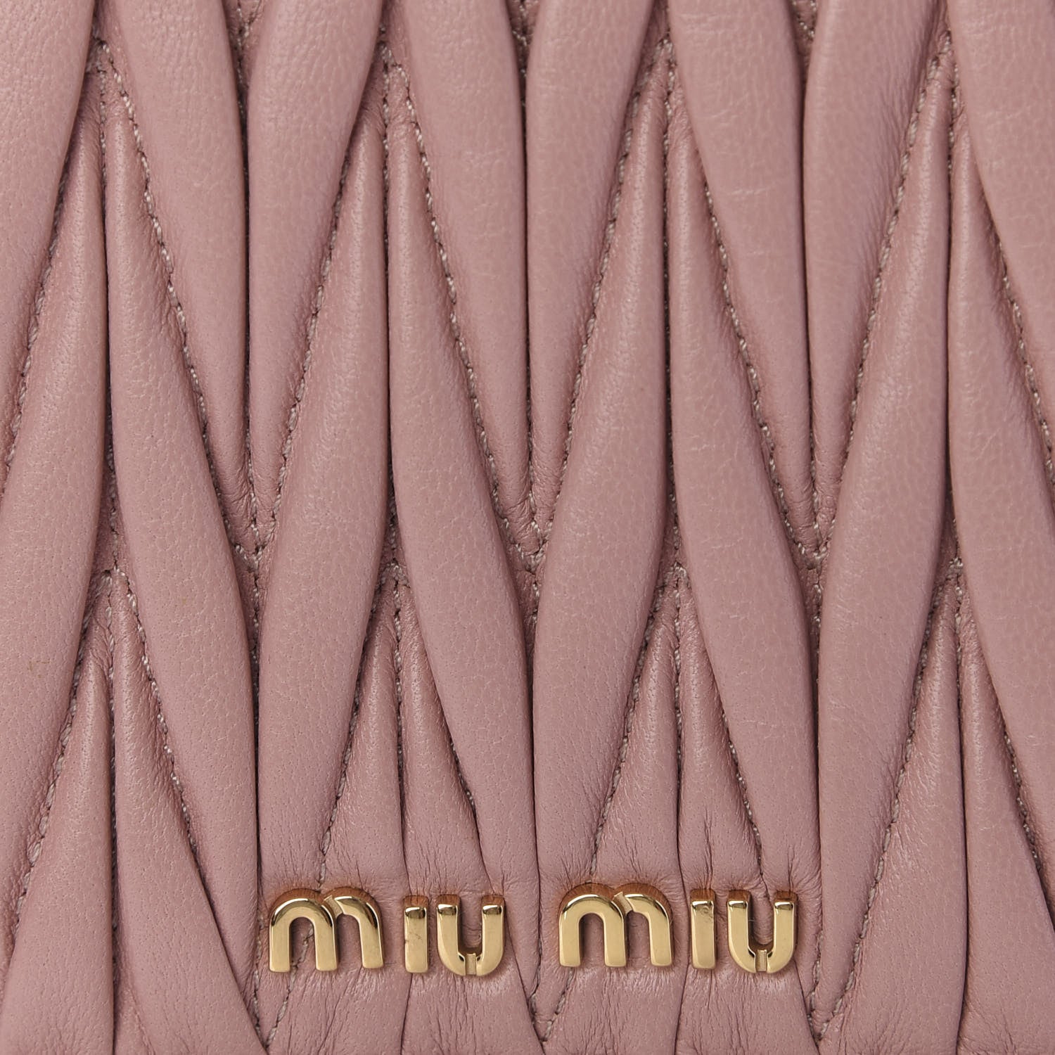 Miu Miu Nappa Matelasse Compact Wallet Orchidea 6 of 7