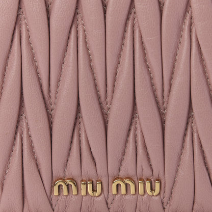 Miu Miu Nappa Matelasse Compact Wallet Orchidea 6 of 7