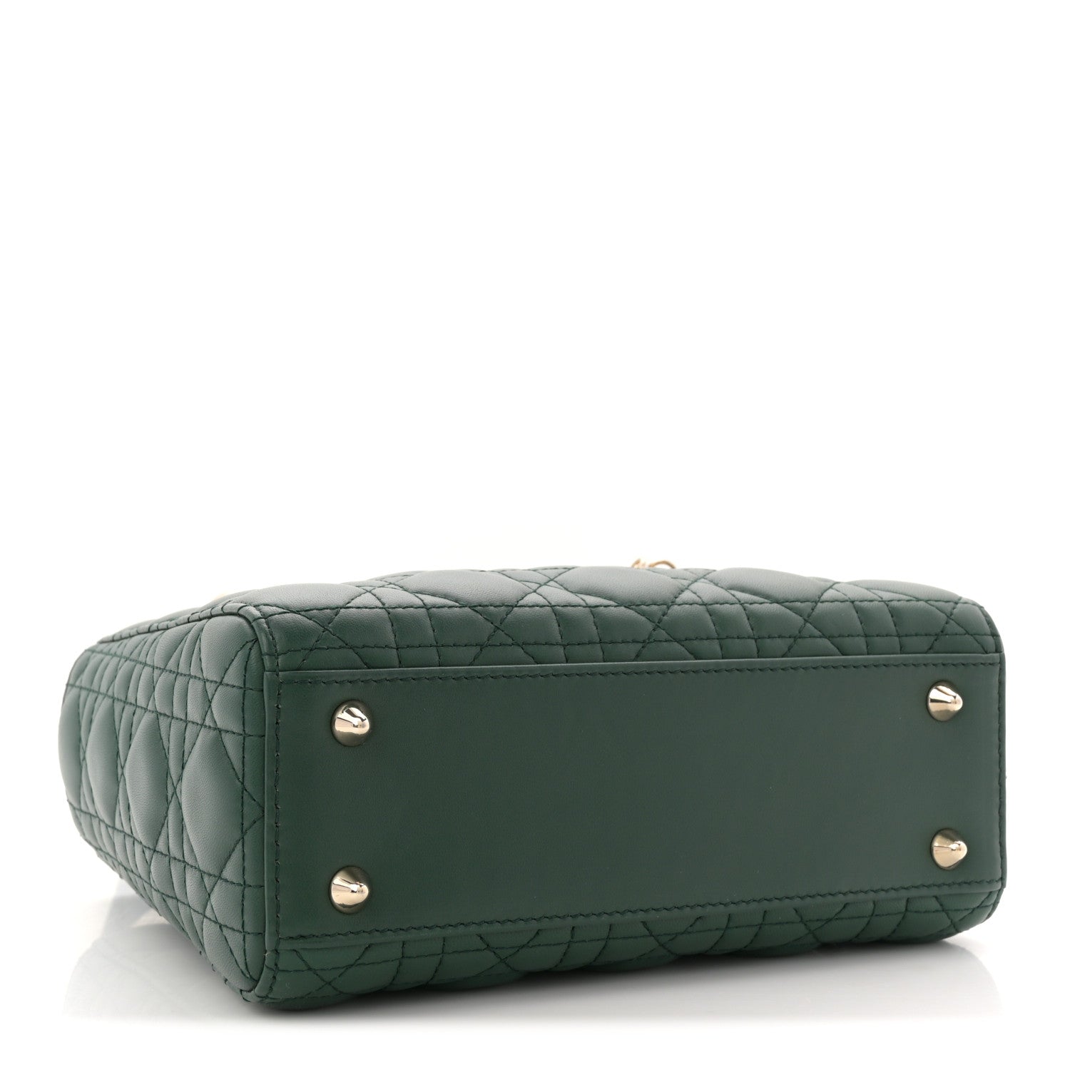Christian Dior Lambskin Cannage Small My ABCDior Lady Dior Dark Green 4 of 10