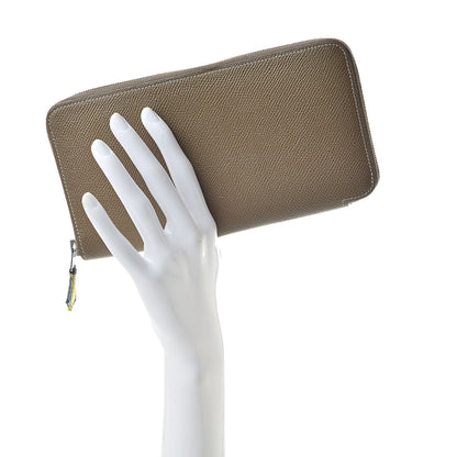 Hermes Epsom Silk'in Wallet Etoupe 2 of 9