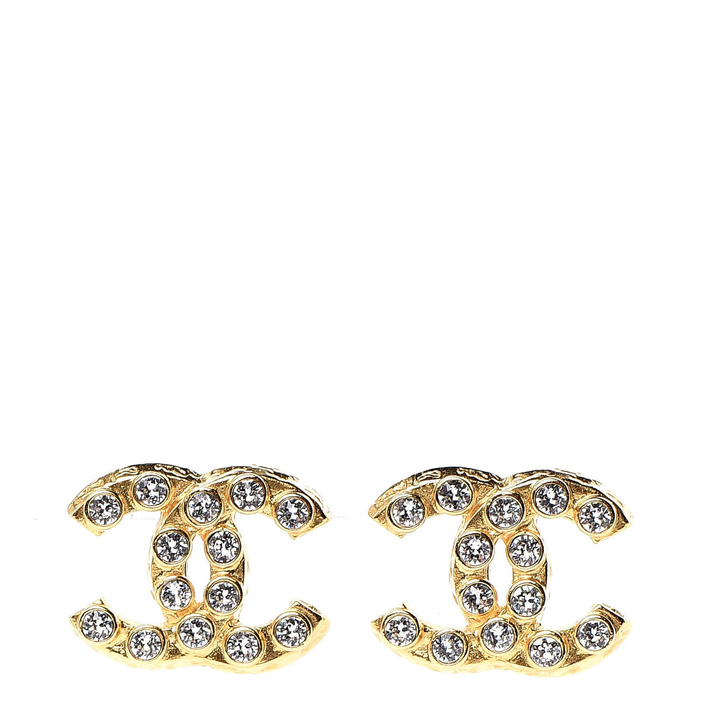 Crystal CC Earrings Gold