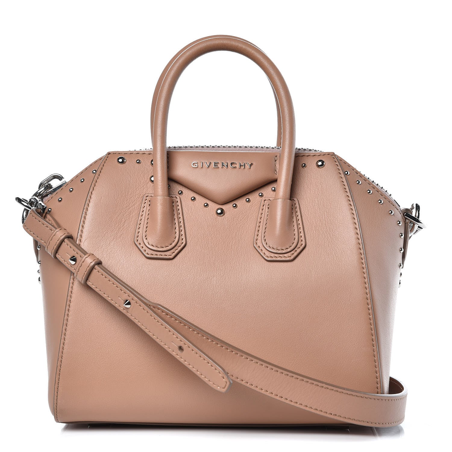 Givenchy Smooth Calfskin Mini Studded Antigona Old Pink 1 of 14