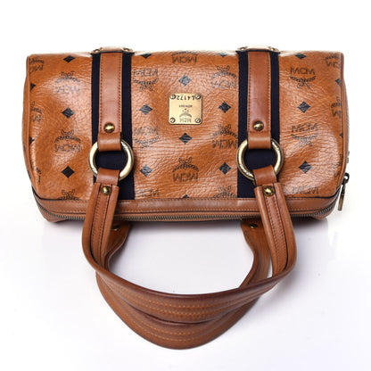MCM Visetos Boston Bag Cognac 11 of 15