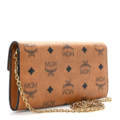 MCM Visetos Large Patricia Wallet On Chain Cognac 3 of 9