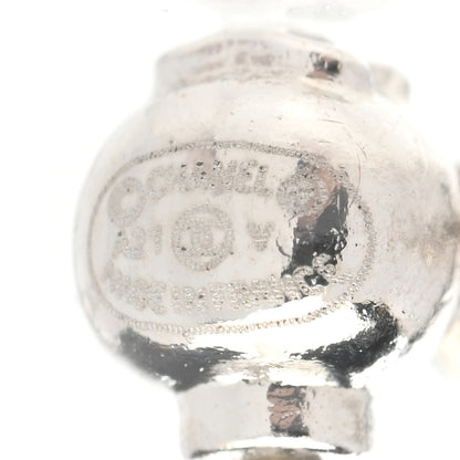 Chanel Baguette Crystal CC Drop Earrings Silver 4 of 5