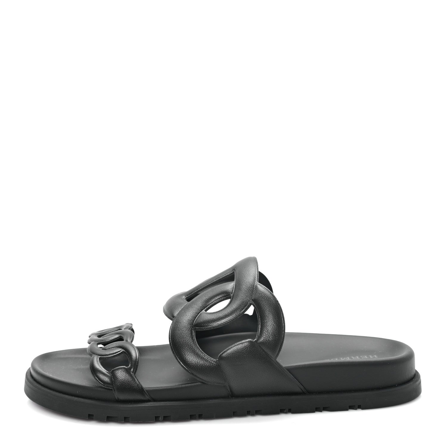 Hermes Nappa Extra Sandals 38 Black 1 of 10